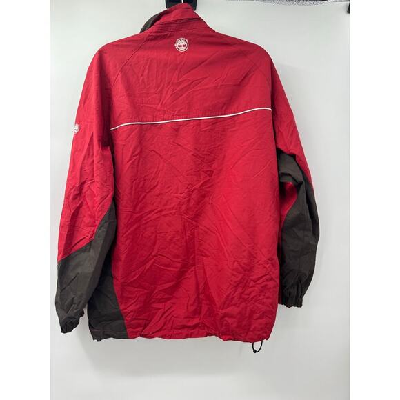 Vintage Timberland Weathergear Jacket Mens Medium Red Full Zip Streetwear Y2K - Picture 7 of 10